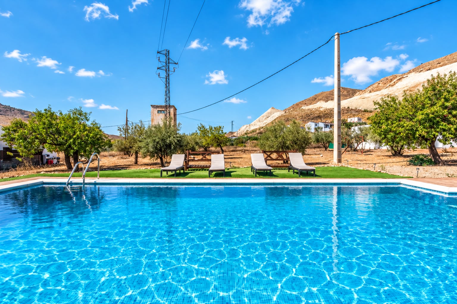 The private swimming pool at Villa Milano