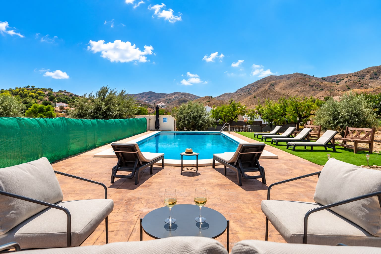 The private swimming pool at Villa Milano