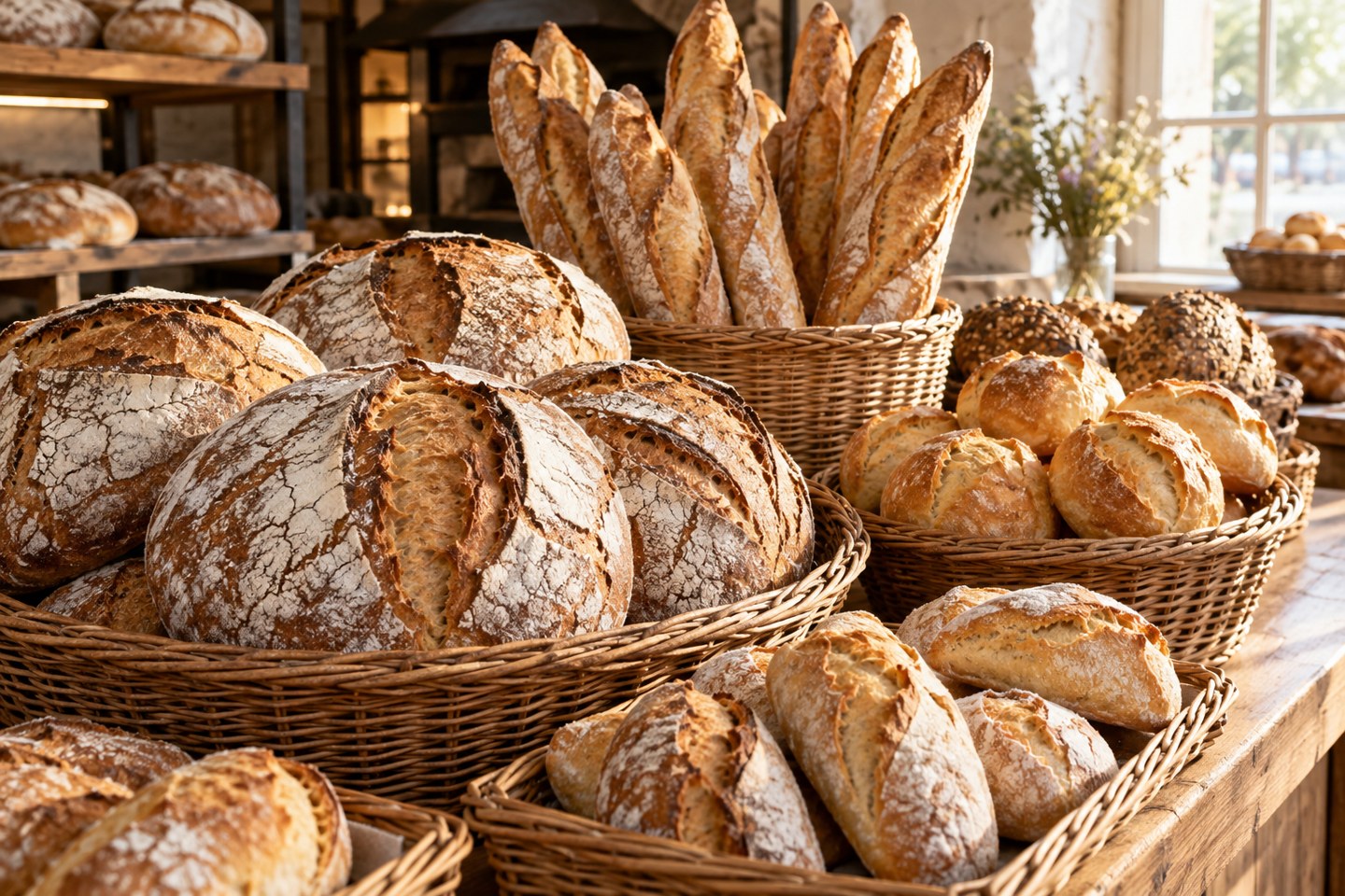 AI-generated illustrative image · Shops & bakery