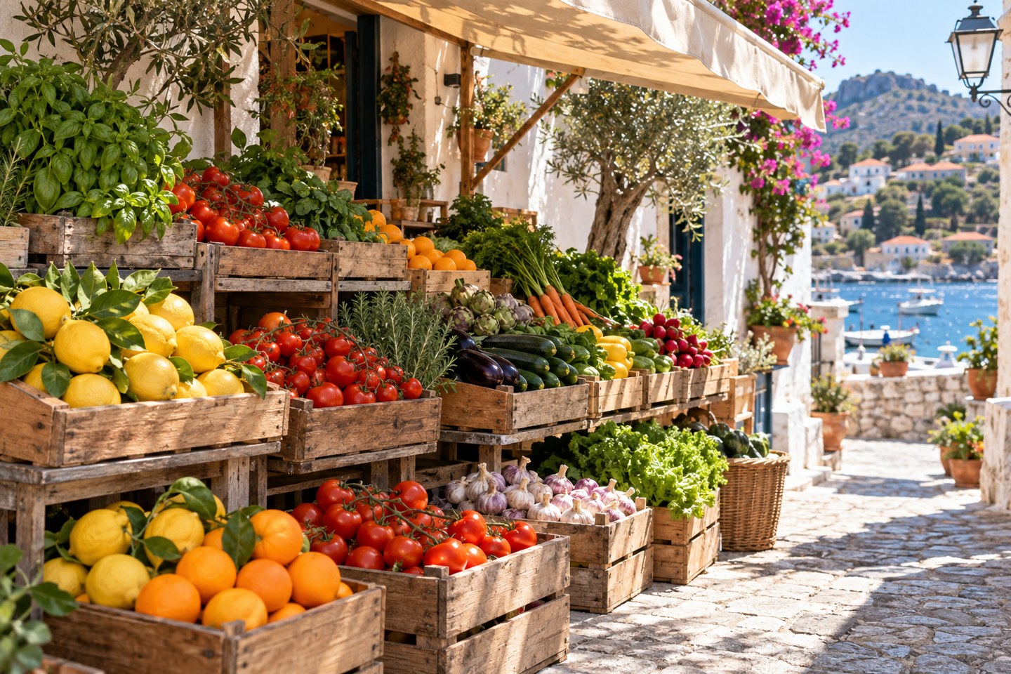 AI-generated illustrative image · Shops & bakery